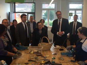 Mit Andrea Nahles und Alex Schweitzer im Wahlkreis.